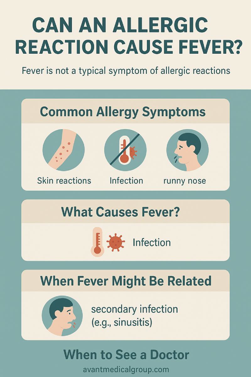 does allergies cause fevers